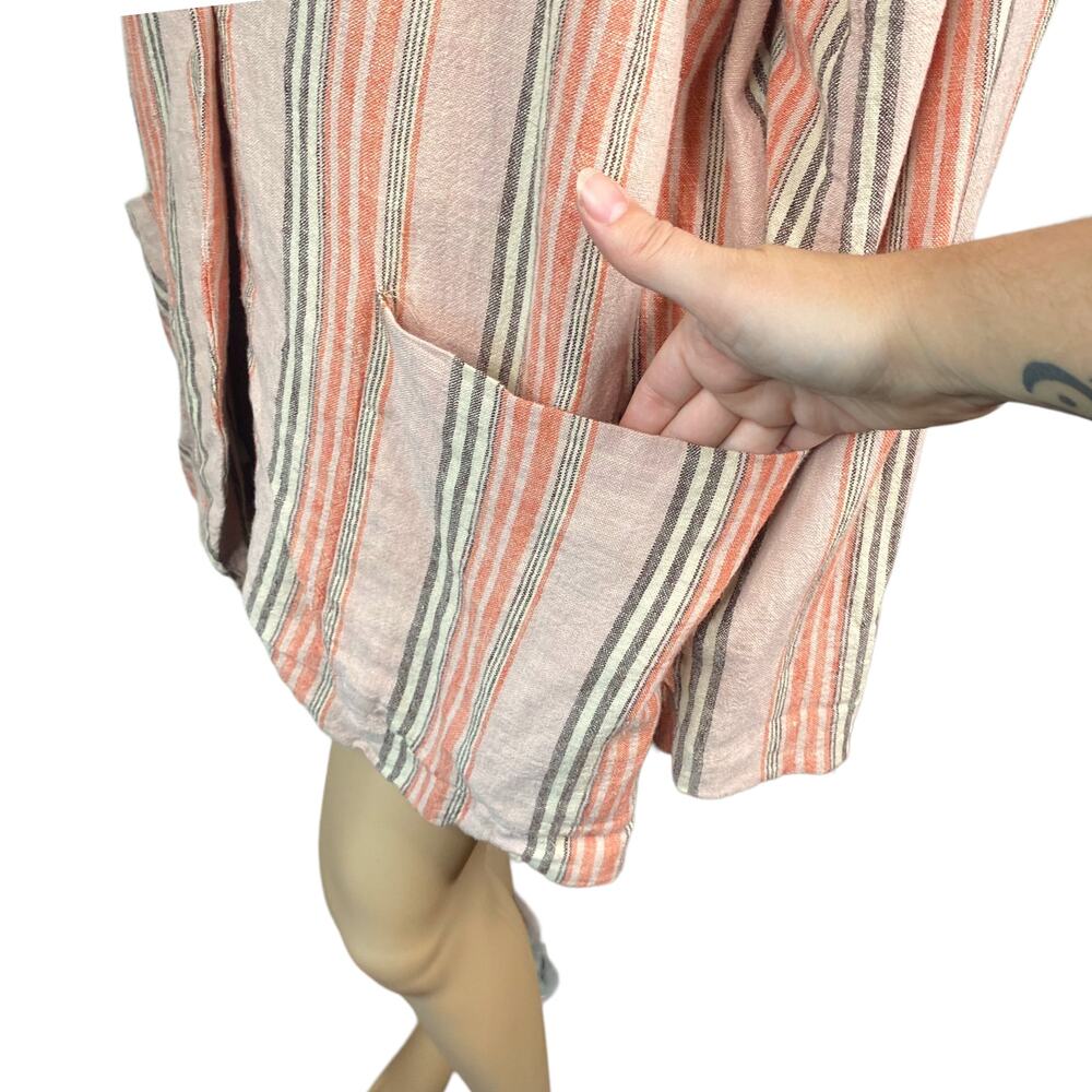 Free People Pink and Cream Striped Blazer - Picture 5 of 10
